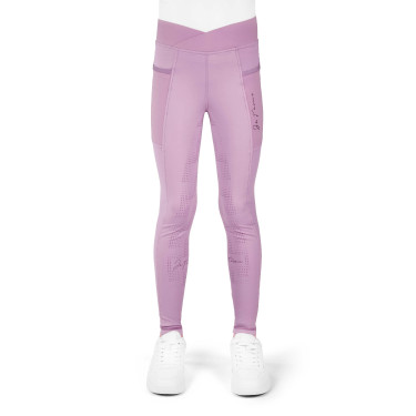 Legging Infantil Flora “Je T’aime” – Equithème Malva Violeta Legging Infantil Flora “Je T’aime” – Equithème Malva Violeta