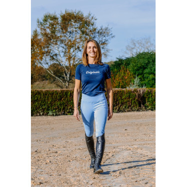 Camiseta seamless de manga corta EQUITHÈME – Elena Marino Azul marino