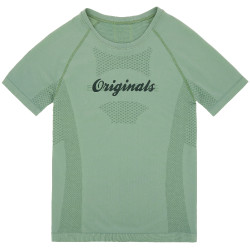 Camiseta seamless de manga corta EQUITHÈME – Elena Caqui Kaki