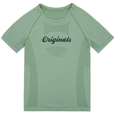 Camiseta seamless de manga corta EQUITHÈME – Elena Caqui Kaki