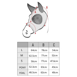 Máscara antimoscas para caballo Lami-Cell | Equitación