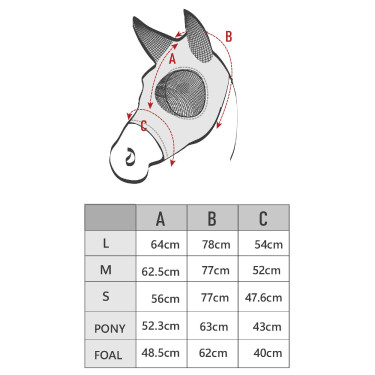 Máscara antimoscas para caballo Lami-Cell | Equitación