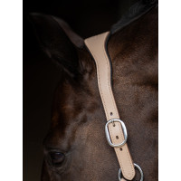 Cabezada de cuero Equestrian Stockholm anatómica brillante Full marrón Marr&amp;amp;amp;oacute;n