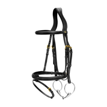 Cabezada con Muserola Combinada Dy'on D Collection Negro Cabezada con Muserola Combinada Dy'on D Collection Negro