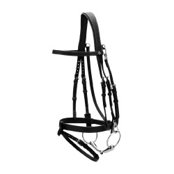 Brida de Cuero Plano con Mosquetones Working by Dy'on Negro