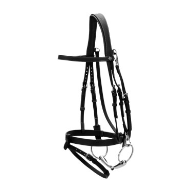 Brida de Cuero Plano con Mosquetones Working by Dy'on Negro