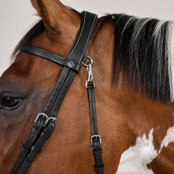 Brida de Cuero Plano con Mosquetones Working by Dy'on Negro