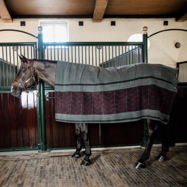 Manta Secante Cuadrada Heavy Fishbone Kentucky Burdeos