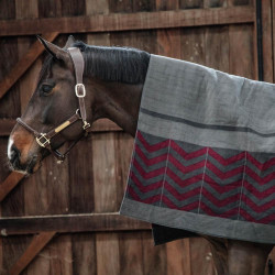 Manta Secante Cuadrada Heavy Fishbone Kentucky Burdeos