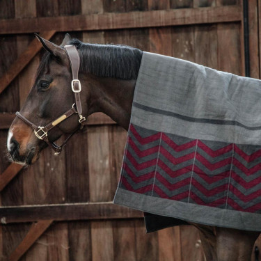 Manta Secante Cuadrada Heavy Fishbone Kentucky Burdeos