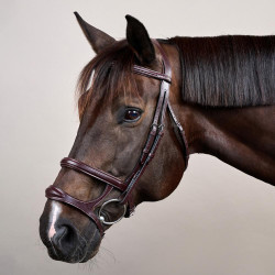 Brida Doble Muserola New English Collection by Dy'on Castaño Marrón