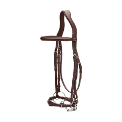 Brida Muserola Alemana Ajustable New English Collection by Dy'on Marrón