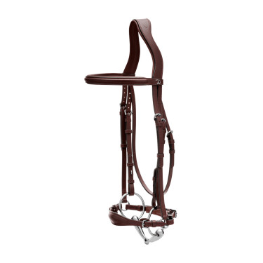 Brida Muserola Alemana Ajustable New English Collection by Dy'on Marrón