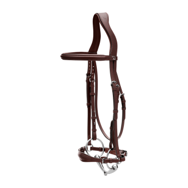 Brida Muserola Alemana Ajustable New English Collection by Dy'on Marrón