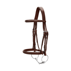 Brida Muserola Francesa Colección US por Dy'on Marrón