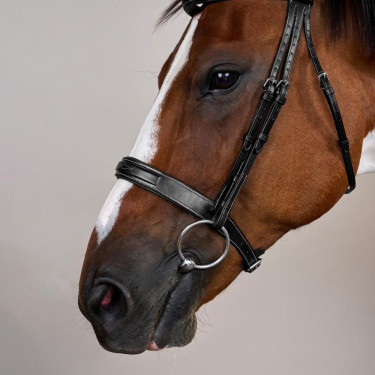 Brida Muserola Ancha Hunter Colección US de Dy'on Negro Brida Muserola Ancha Hunter Colección US de Dy'on Negro