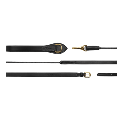 Riendas alemanas de cuero/nylon 5/8 D Collection by Dy'on Negro Riendas alemanas de cuero/nylon 5/8 D Collection by Dy'on Negro