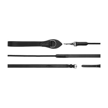 Riendas alemanas de cuero/nylon 5/8 New English Collection by Dy'on Negro Riendas alemanas de cuero/nylon 5/8 New English Collection by Dy'on Negro