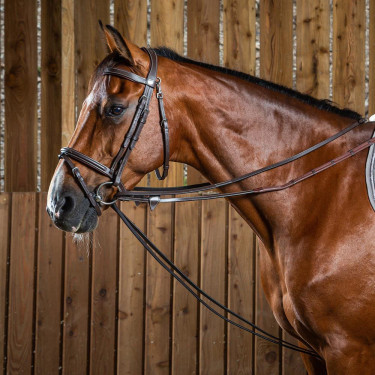 Riendas alemanas Full Leather 1/2 Working By Dy'on Marrón