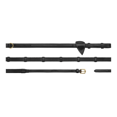 Riendas Howlett de goma 1/2 con 7 pasadores D Collection by Dy'on Negro Riendas Howlett de goma 1/2 con 7 pasadores D Collection by Dy'on Negro