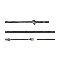 Riendas Howlett de goma 1/2 con 7 pasadores D Collection by Dy'on Negro Riendas Howlett de goma 1/2 con 7 pasadores D Collection by Dy'on Negro