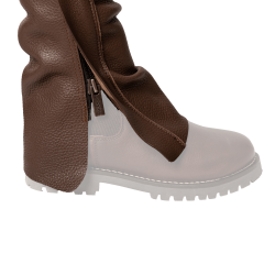 Polainas Largas de Cuero Dy'on Marrón