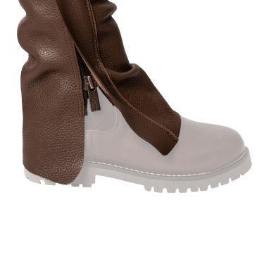 Polainas Largas de Cuero Dy'on Marrón