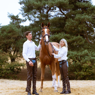 Polainas Largas de Cuero Dy'on Marrón