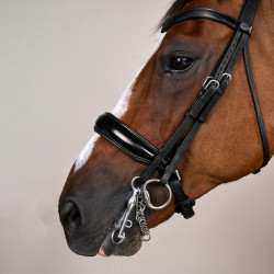 Cabezada Muserola Ancha Brillante Working By Dy'on Negro Cabezada Muserola Ancha Brillante Working By Dy'on Negro