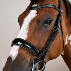 Cabezada Muserola Ancha Brillante Working By Dy'on Negro Cabezada Muserola Ancha Brillante Working By Dy'on Negro