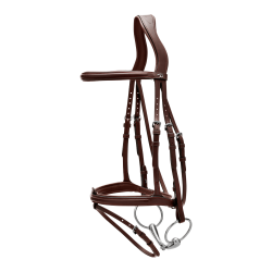 Brida Muserola Combinada Dy'on Colección New English Castaño Marrón Brida Muserola Combinada Dy'on Colección New English Castaño Marrón