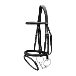 Brida Muserola Combinada con Montantes con Mosquetones Working by Dy'on Negro