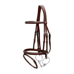 Bridon Working by Dy'on muserola combinada con mosquetones Castaño Marrón