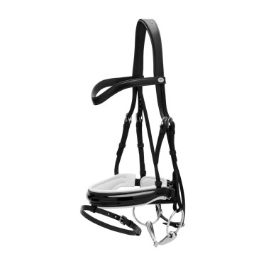 Brida Working by Dy'on Muserola Combinada Ancha Barnizada Forro Blanco