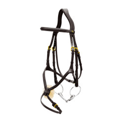 Brida Muserola Cruzada Trenzada D Colección Dy'on Negro