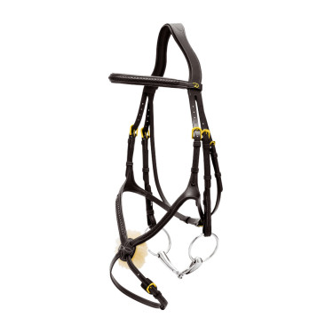 Brida Muserola Cruzada Trenzada D Colección Dy'on Negro