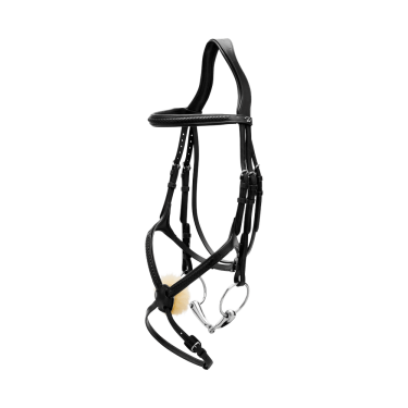 Cabezada Muserola Cruzada Trenzada New English Collection Dy'on Negro Cabezada Muserola Cruzada Trenzada New English Collection Dy'on Negro