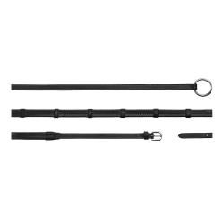 Riendas de goma Working by Dy'on 1/2 7 topes cierre con anillas Negro