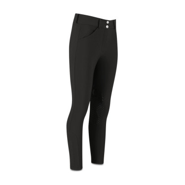 Pantalón de equitación Kentucky Miami con grip en las rodillas para mujer Negro