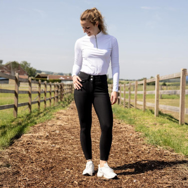 Pantalón de equitación Kentucky Miami con grip en las rodillas para mujer Negro Pantalón de equitación Kentucky Miami con grip en las rodillas para mujer Negro