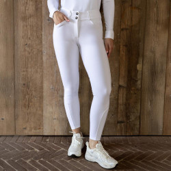 Pantalón de equitación Kentucky Miami con grip en las rodillas para mujer Blanco