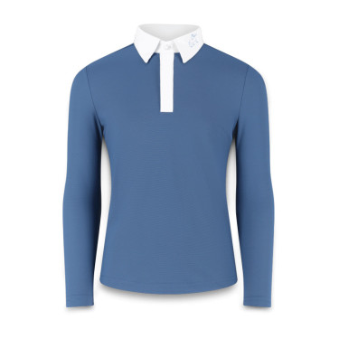 Polo de competición Kentucky Osaka de manga larga para niño Marino Azul marino