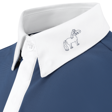 Polo de competición Kentucky Osaka de manga larga para niño Marino Azul marino