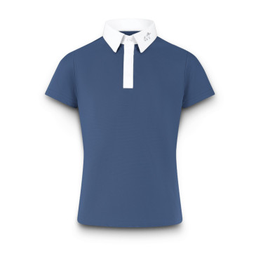 Polo de competición Kentucky Osaka de manga corta para niño Marino Azul marino