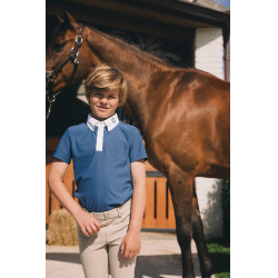 Polo de competición Kentucky Osaka de manga corta para niño Marino Azul marino