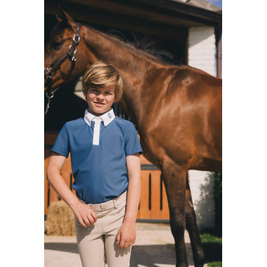 Polo de competición Kentucky Osaka de manga corta para niño Marino Azul marino