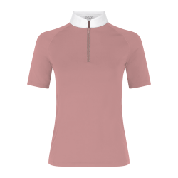 Camiseta de concurso Kentucky Classic para mujer con cremallera con purpurina de manga corta Rosa viejo Camiseta de concurso Kentucky Classic para mujer con cremallera con purpurina de manga corta Rosa viejo