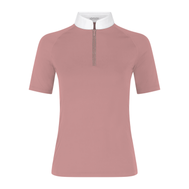 Camiseta de concurso Kentucky Classic para mujer con cremallera con purpurina de manga corta Rosa viejo Camiseta de concurso Kentucky Classic para mujer con cremallera con purpurina de manga corta Rosa viejo
