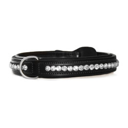 Collar para perro Equestrian Stockholm con strass Edición negra Negro