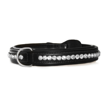 Collar para perro Equestrian Stockholm con strass Edición negra Negro